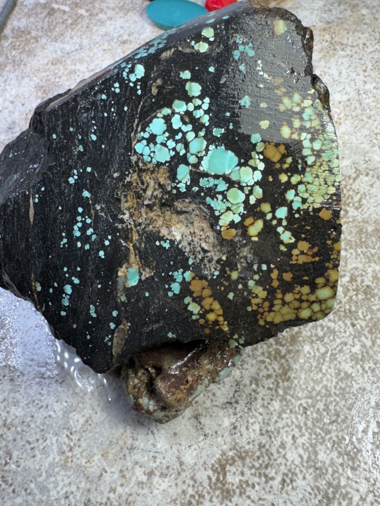 Natural Hubei turquoise polychrome multi color