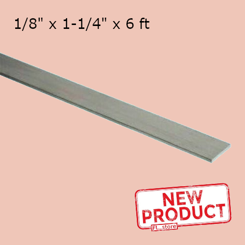 6 Feet Stainless Steel Flat Bar Stock 1/8" x 1-1/4" Rectangular 304 Mill Finish