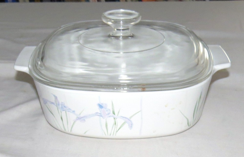 Corning Ware Shadow Iris A-2-B 2 Litre Square Lidded Casserole