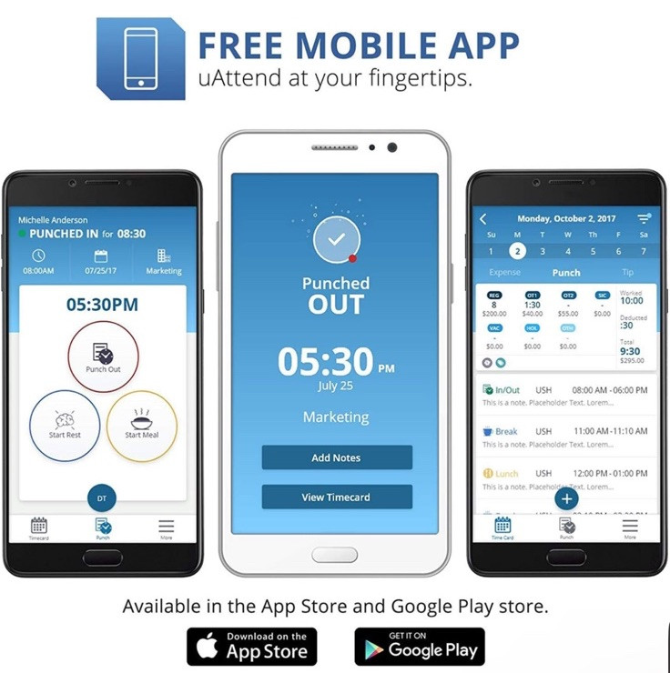 uAttend JR2000 CloudConnected Biometric Attendance System Fingerprint Time Clock