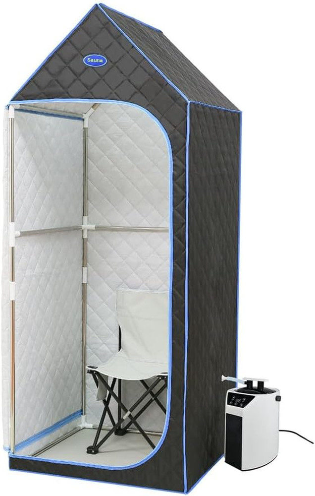 Portable Home Sauna Box with 3L Steamer, Timer & Remote Control