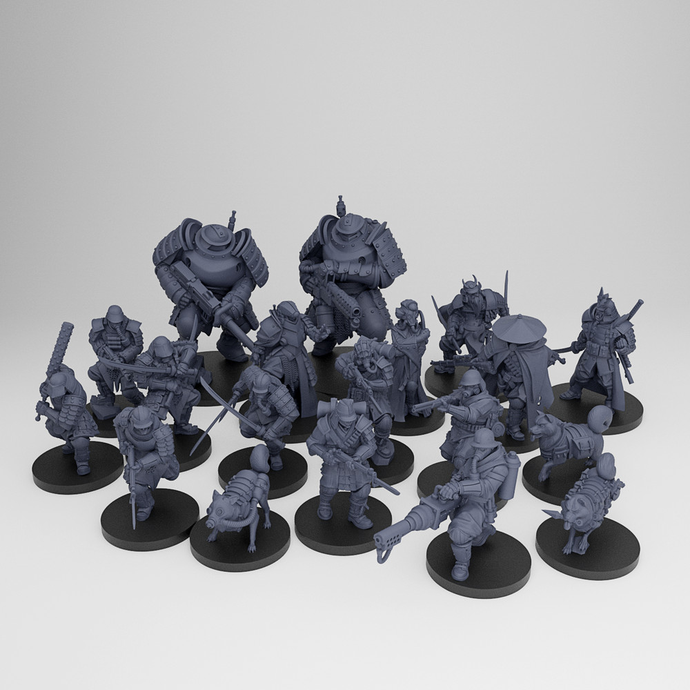 Holy Shogunate | Grimdark | 32mm |  Print on Demand