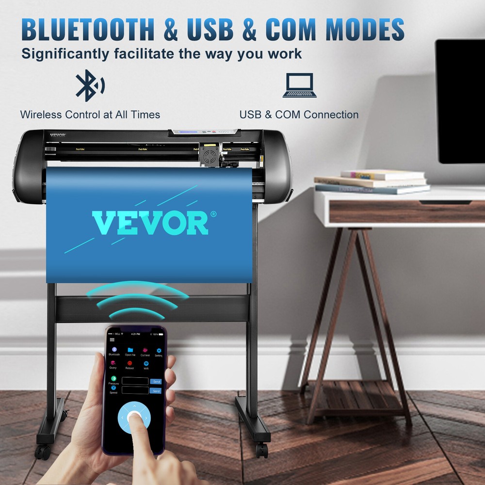 VEVOR 34" Vinyl Cutter Machine Bluetooth Offline Cuttiing Plotter SignMaster Kit