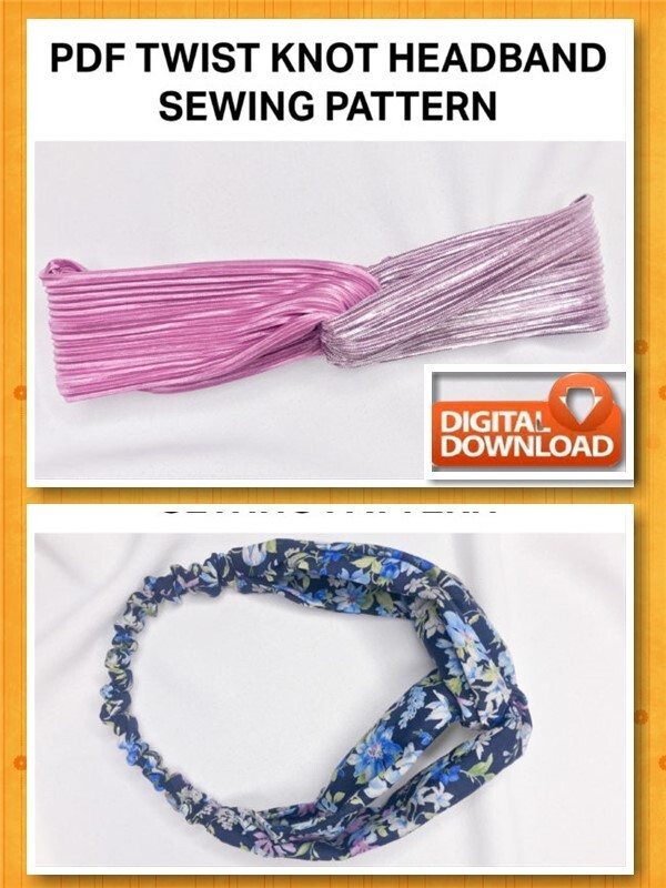 Twist-knot Headband Sewing Pattern Graphic