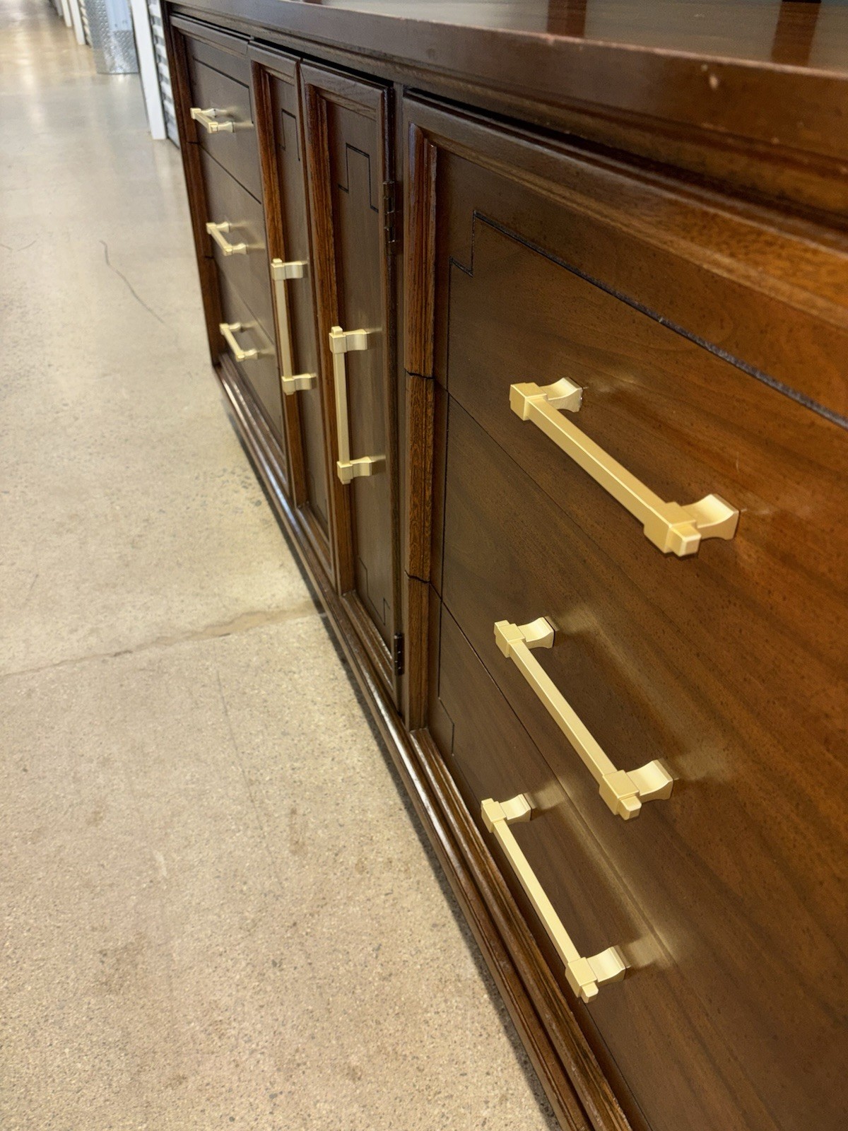 Vintage Mid Century Modern 9 Drawer Dresser by Dixie