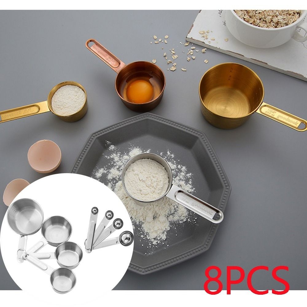 8Pcs Stackable Spoons Measuring Cups Measuring Spoons Set Baking Tools  Cooking