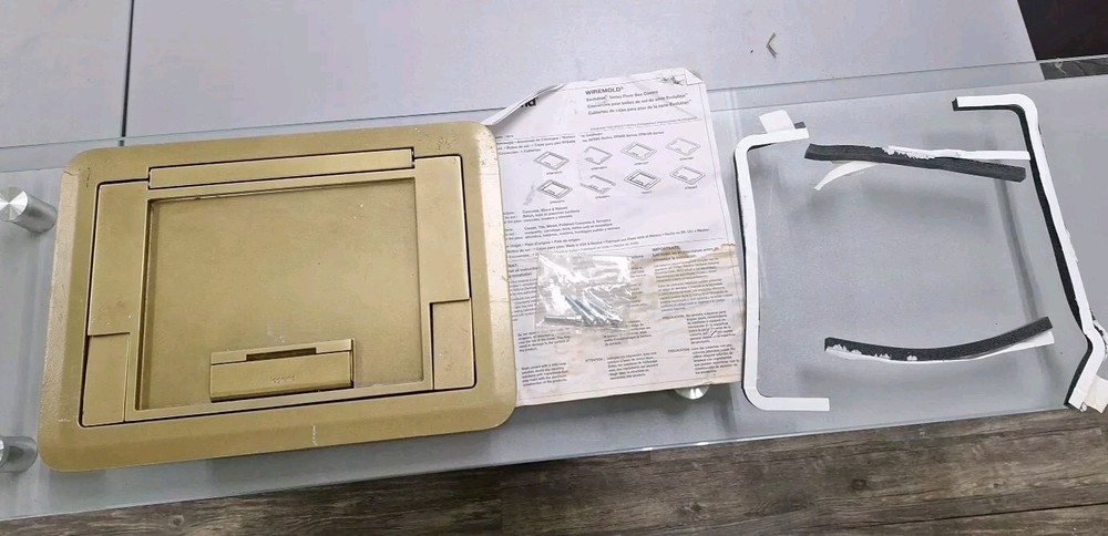 ⚡️Wiremold Evolution EFB45CTCBS BRASS Surface Style Cover w/Floor Insert Flange