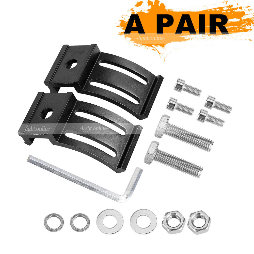 2x Universal Mounting Brackets LED Light Bar Cube Pods Base Mounting Holder US