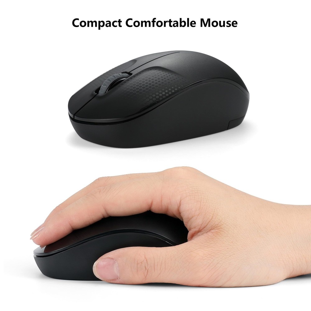 Wireless Keyboard and Mouse Combo for Windows, 2.4G Full-Sized External Cordl...