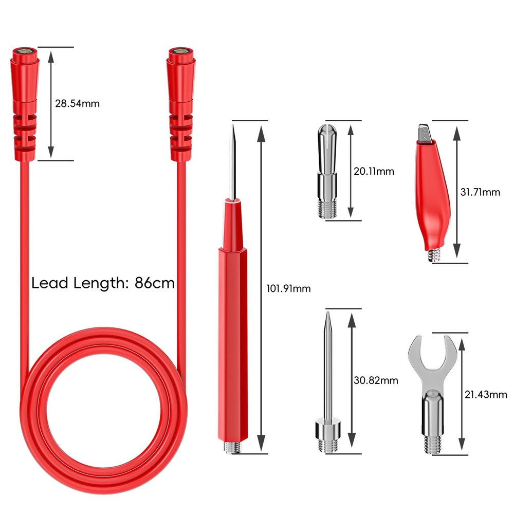 Goupchn 16PCS Multimeter Test Leads Kit Replacement Wire Set with Black