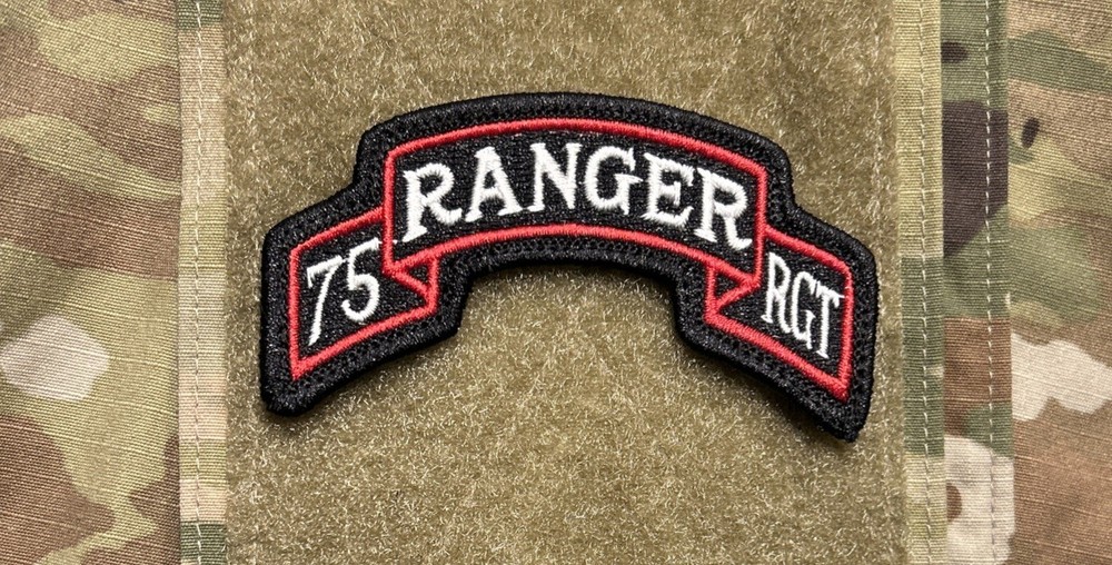 US Army 75th Ranger Regiment Scroll w/ Hook Full-Color