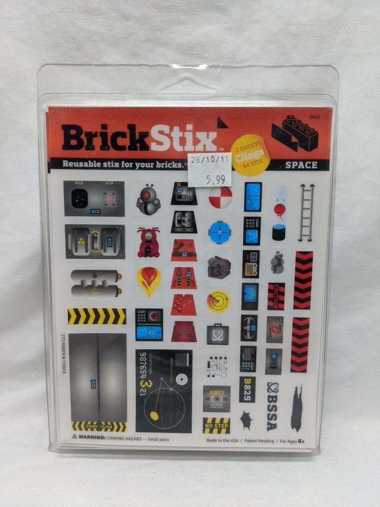Brick Stix Plastic Building Space Theme Stickers