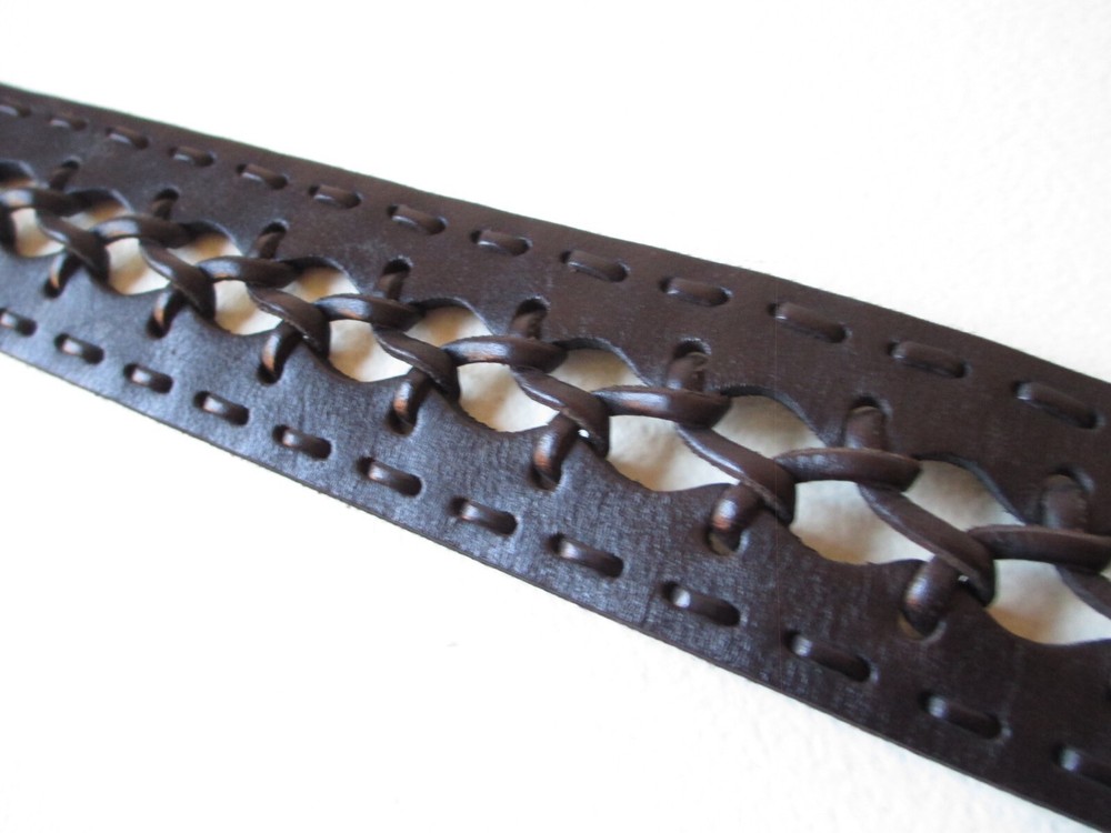 Unknown Possibly Handcrafted Black Leather 33" + Belt or Strap Incomplete/Other