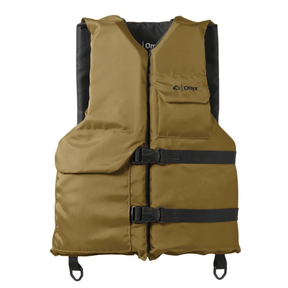 Single Type III Adult Oversize Tan Nylon Personal Floatation Device
