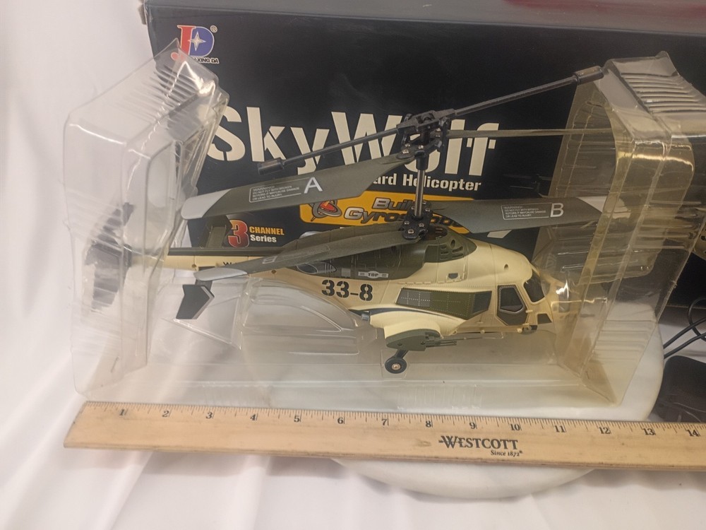 JD Skywolf RC 3 Ch Helicopter, Used, UNTested
