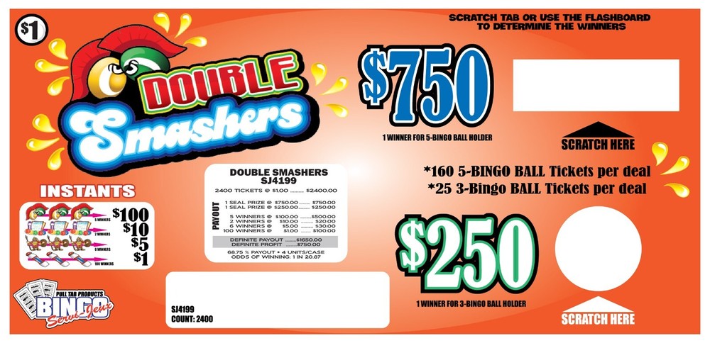 NEW pull tickets DOUBLE SMASHERS - Seal Card Tabs