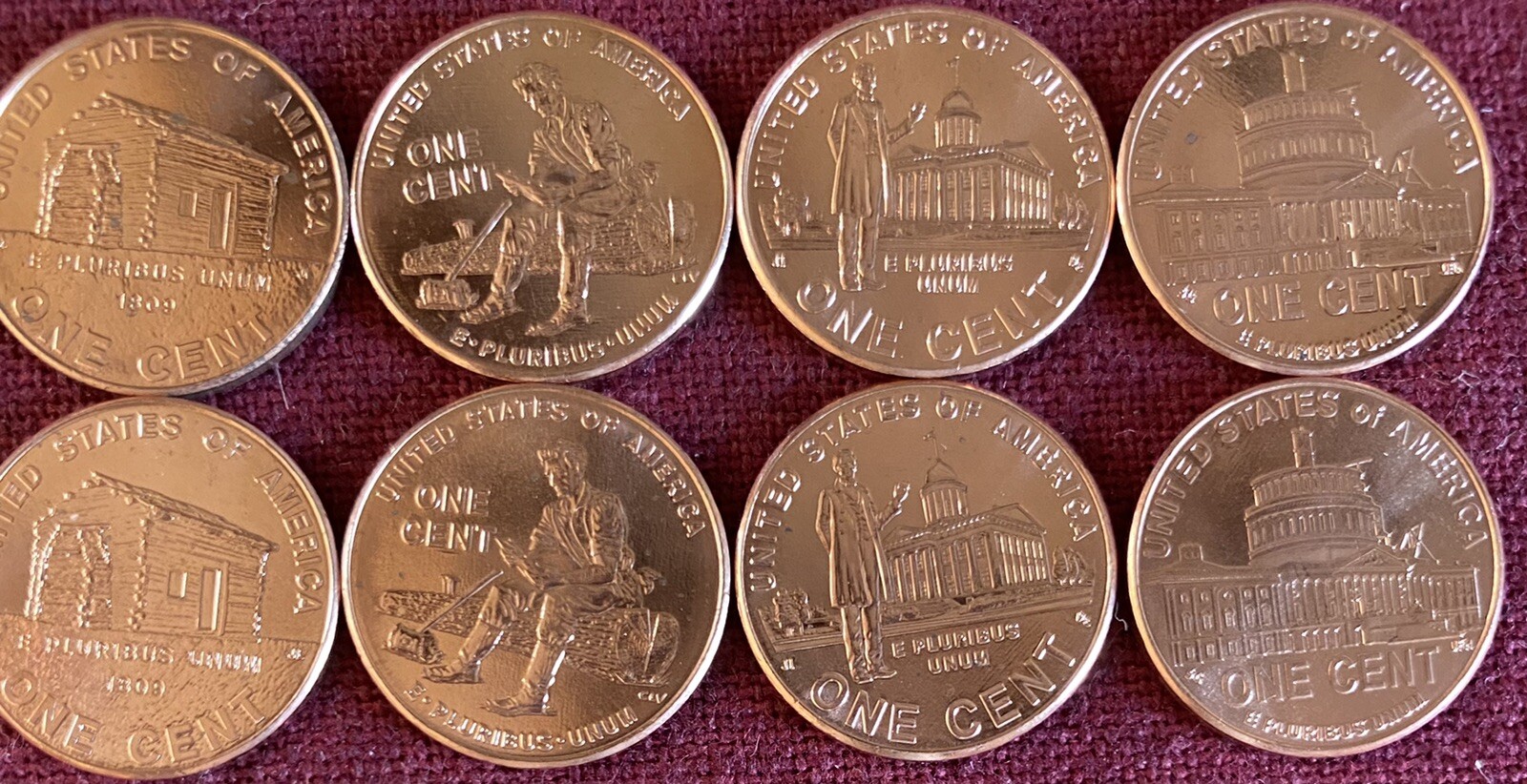 Complete Set Lincoln Bicentennial 2009 Cent Pennies from Mint Rolls P & D Mint