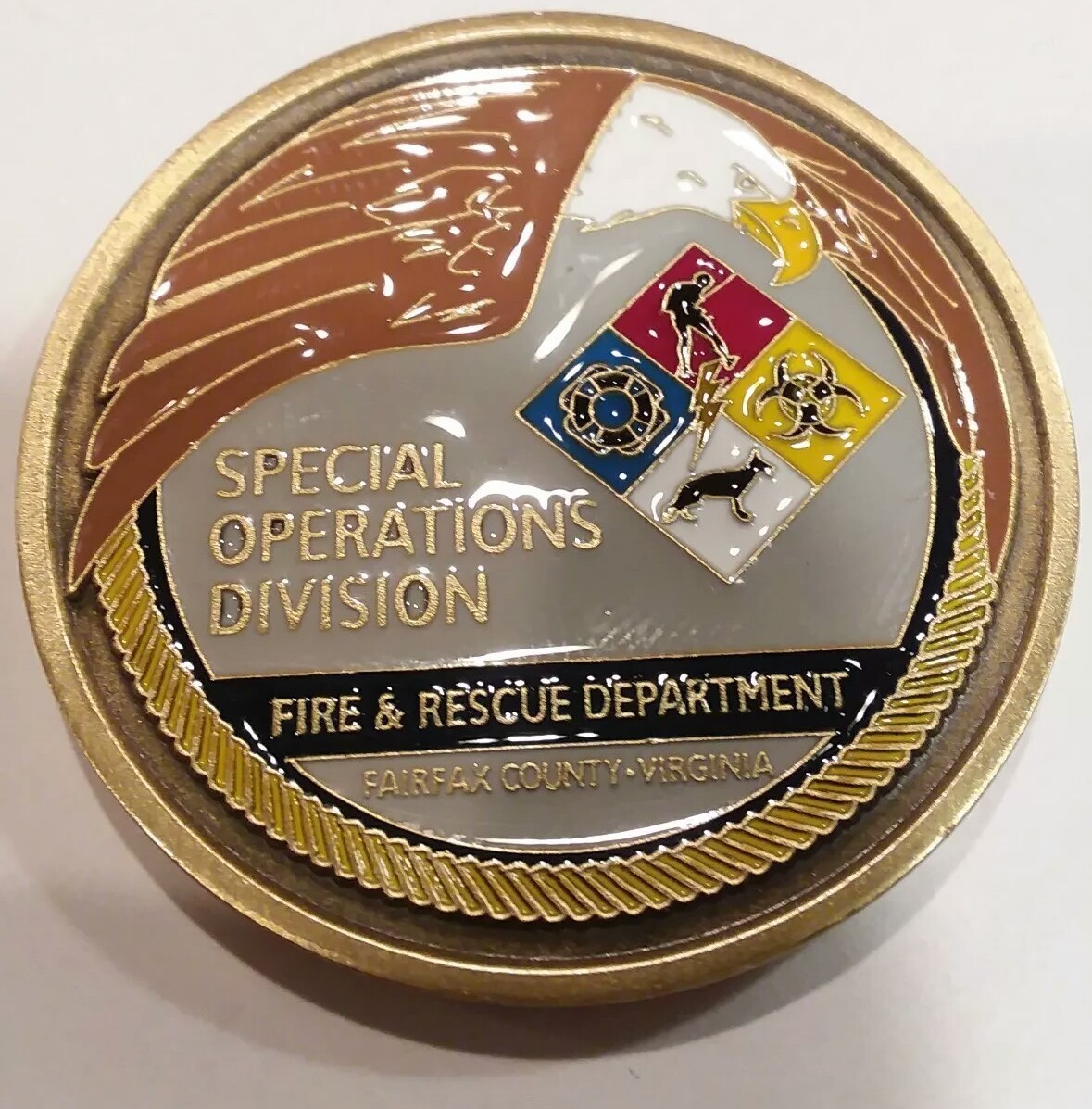 Fairfax County VA Fire & Rescue Special Operations Division Challenge Coin