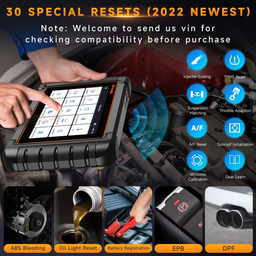 FOXWELL Bluetooth Bidirectional All System Diagnostic Scan Tool Car OBD2 Scanner