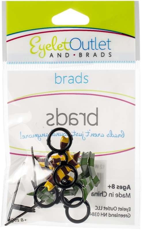 Eyelet Outlet Shape Brads 12/Pkg Wizard