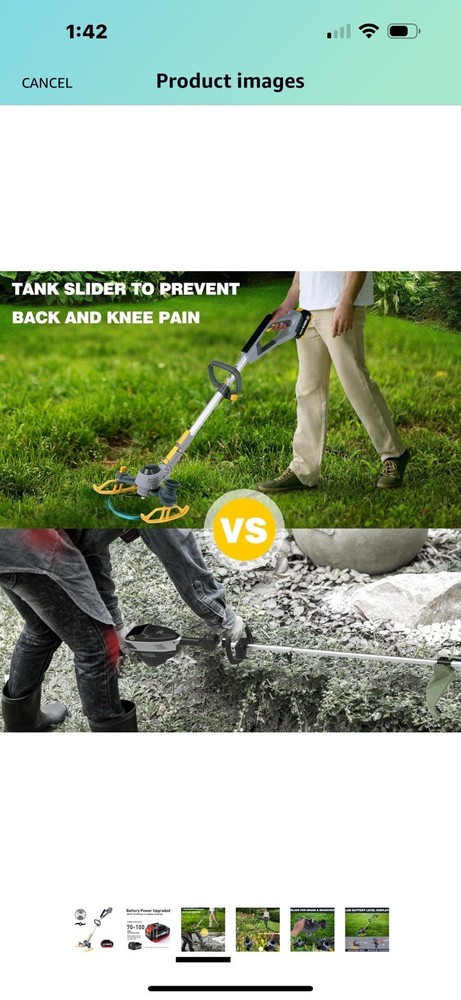 Patiox Cordless Week Wacker With 4.0 Ah Battery