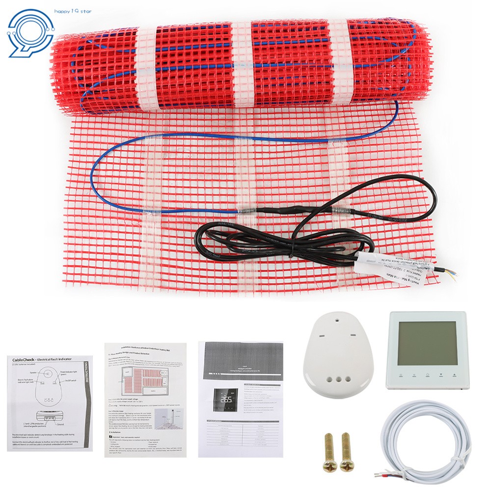 20 Sqft 120V Electric Radiant Floor Heat System Floor Heat Mat With Thermostat