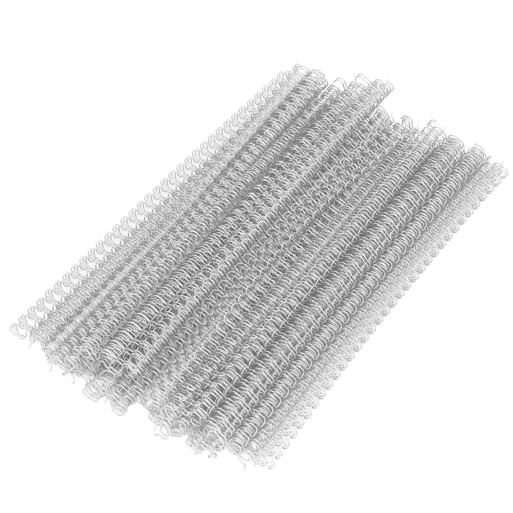 Silver 100x Double Loop Wire Binding Spine 20 Sheet Capacity 3:1 Pitch 34 Loop 6