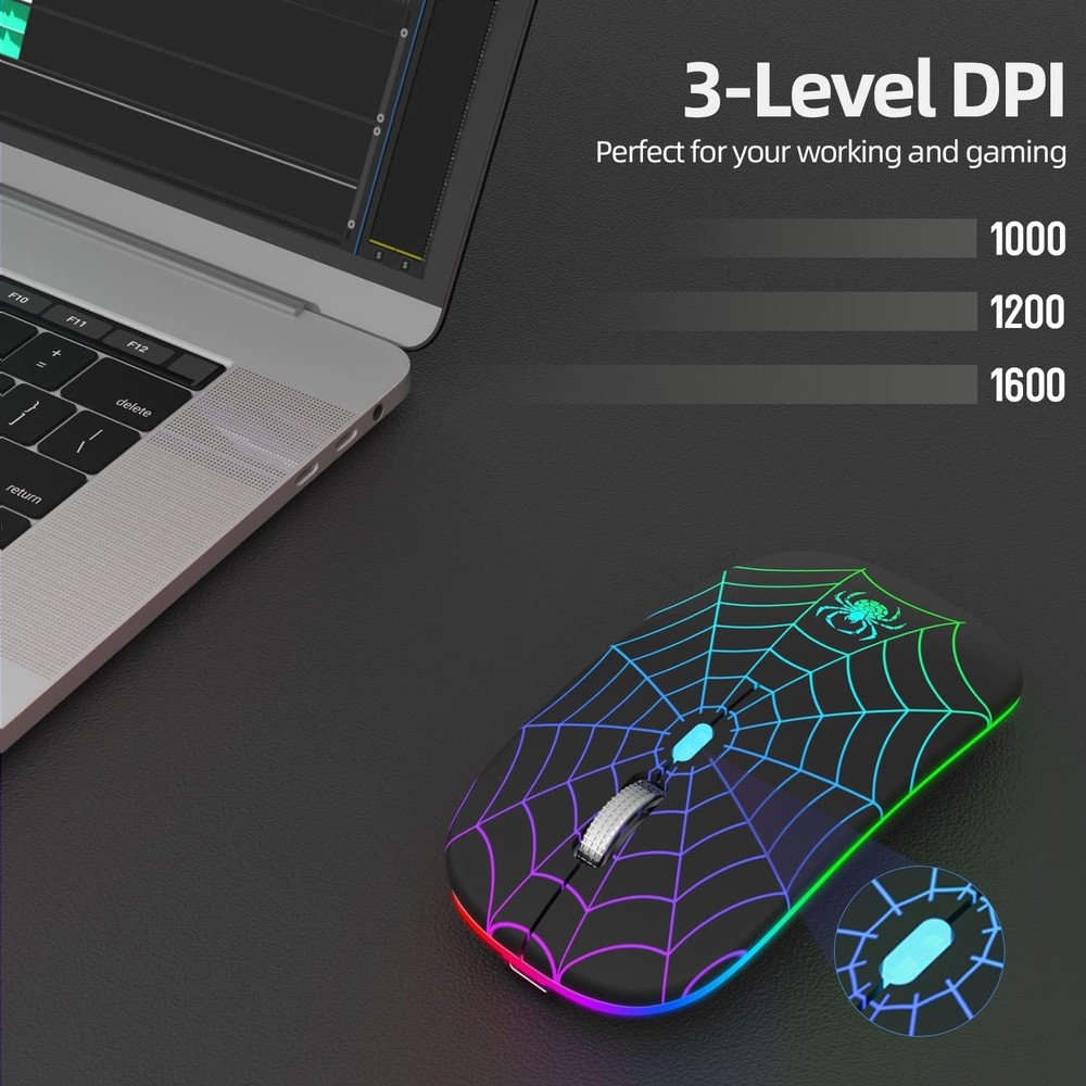 Wireless Optical Mouse with Dual Receiver for Computer