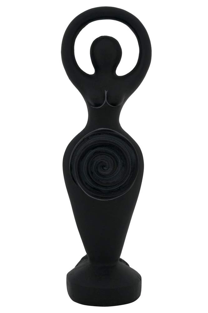 Sacred Source Black Spiral Goddess Statue