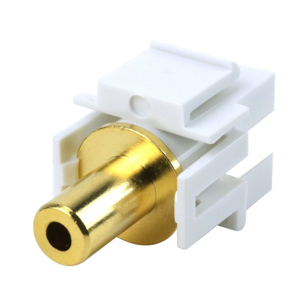 Construct Pro™ 3.5mm Stereo Pass-Through Insert Connector (White)