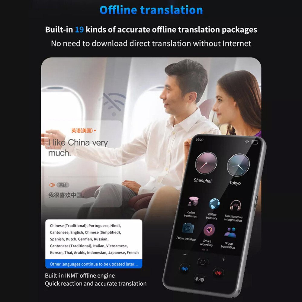 138 Languages Portable Language Translator Device Voice Translating Offline