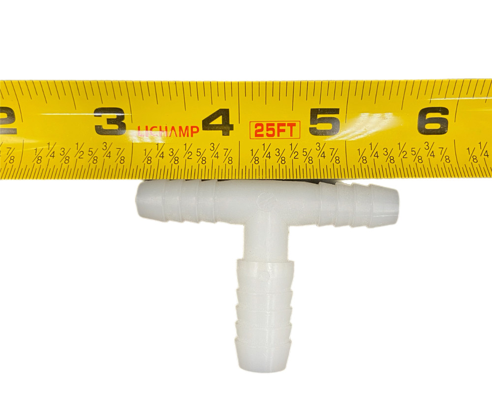 3/8" X 3/8" X 1/2" Nylon Reducing Insert Tee BARBED 3 PACK