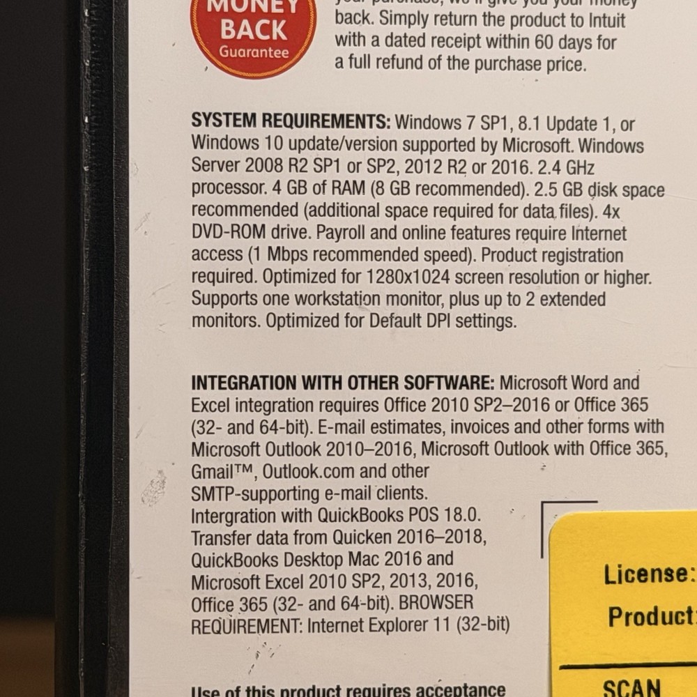 Quickbooks Desktop Pro 2019 Windows 10 & 11 Retail -NO SUBSCRIPT10N- TESTED