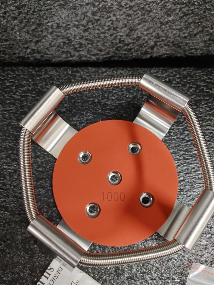 1000 Stainless Steel Erlenmeyer Flask Clamp with Orange Padding