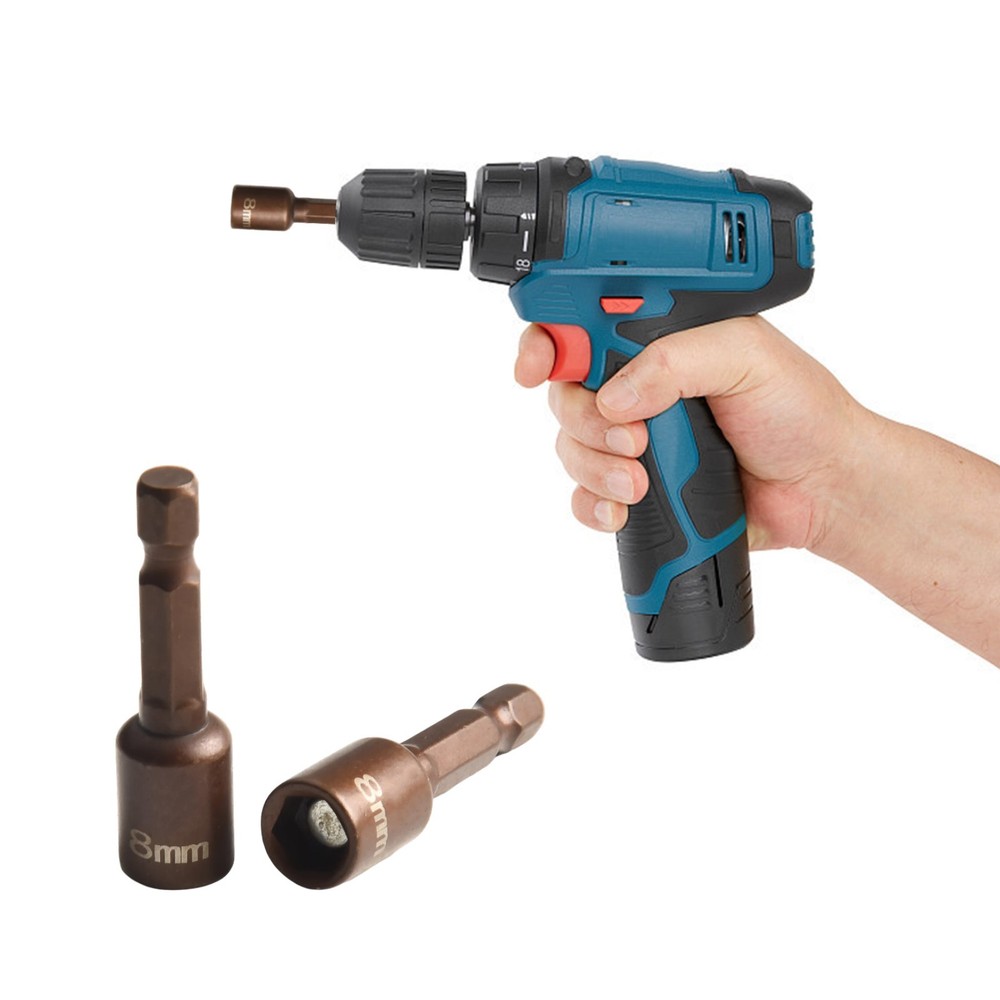 Professional Quality 10Pcs Magnetic Socket Wrench Set with Hex Adapters