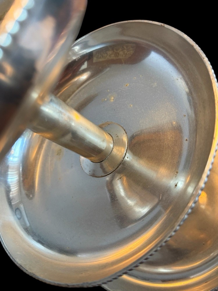 Vintage 3-Tier silver-plated épergne 21”