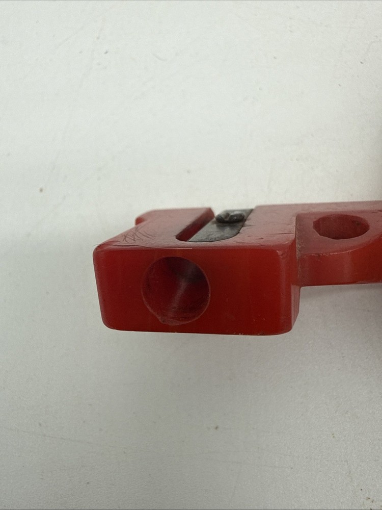 Vintage Red Bakelite 1930s Gun Pencil Sharpener