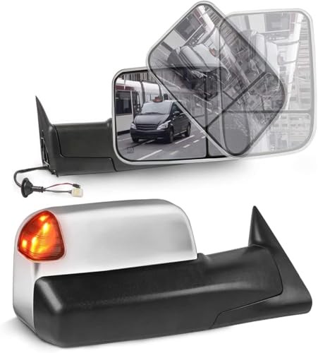 Left and Right Mirrors Compatible with Dodge Ram 1998-2002 Chrome Turn Light