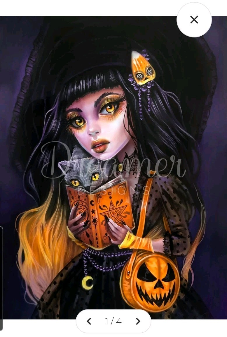 Dreamer Designs Diamond Art Kit "Salem" Halloween Witch Kurtis Rykovich NIB