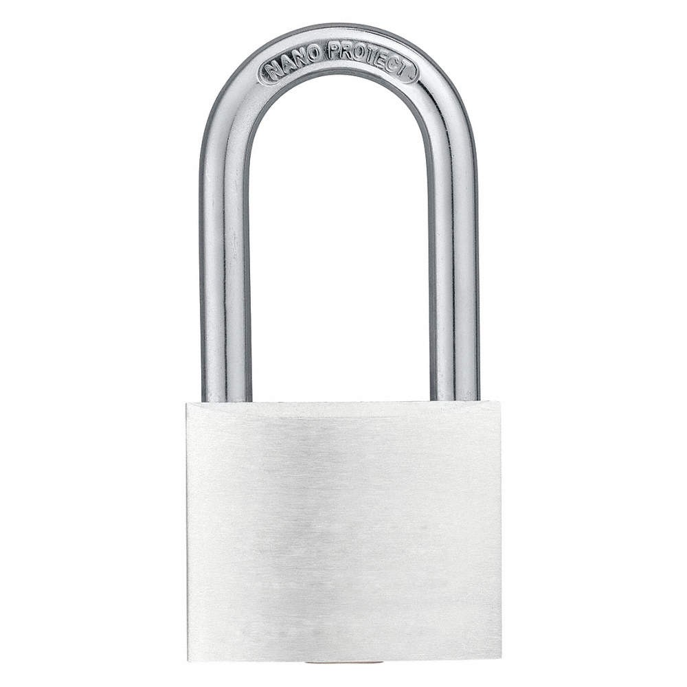 GRAINGER APPROVED 48JP91 Keyed Padlock, 7/8 in,Rectangle,Silver 48JP91