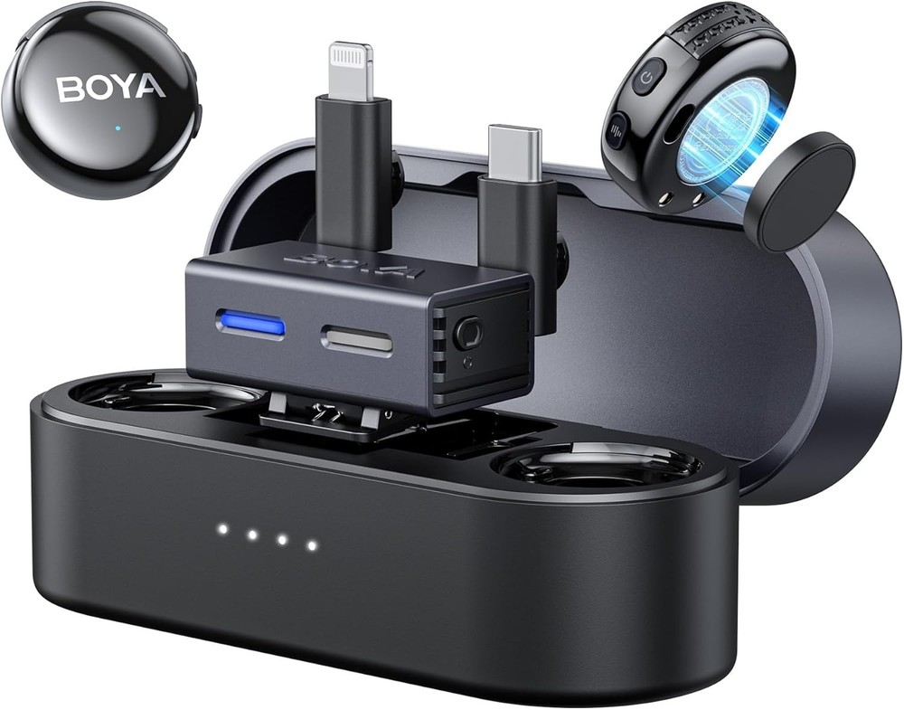 BOYA BOYALINK 3 Wireless Lavalier Microphone Type C Lightning 3.5mm iPhone Andrd