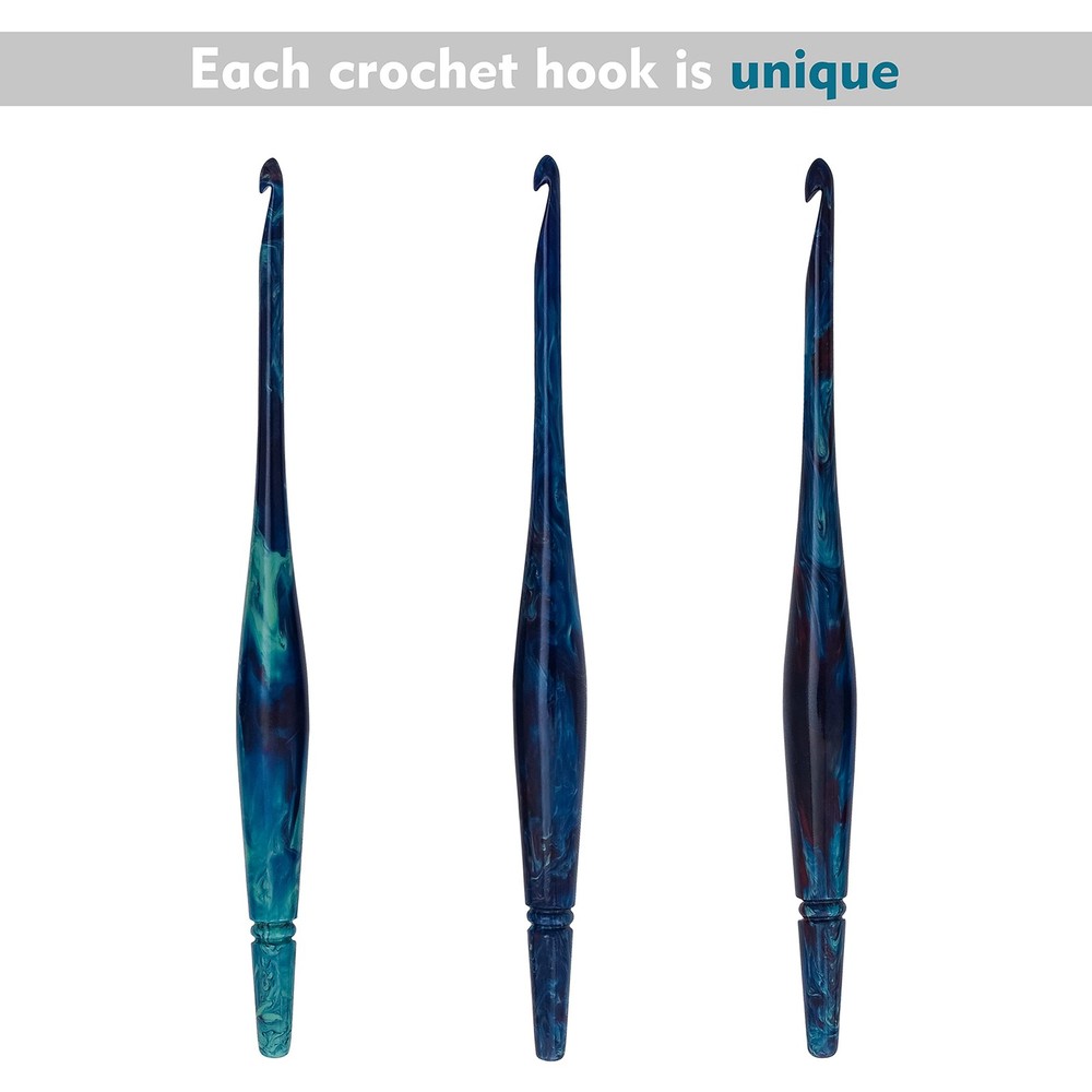 Ommi Ergonomic Handle Crochet Hooks | Handcrafted 7’’ Crochet Hook | Knitting...