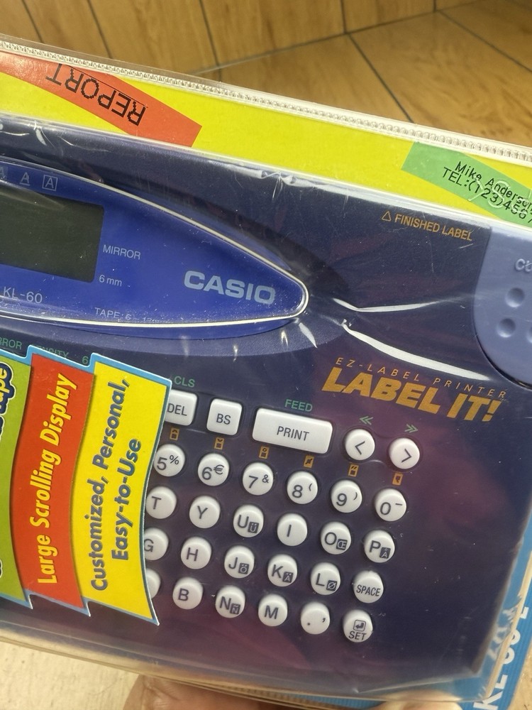 Casio KL-60L Label Maker Thermal Printer Compact System NIB Sealed