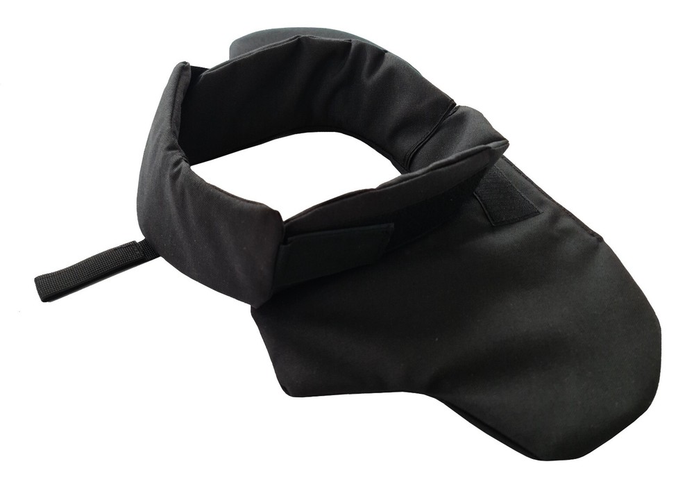 Neck (collar) elements with soft inserts for vest Black