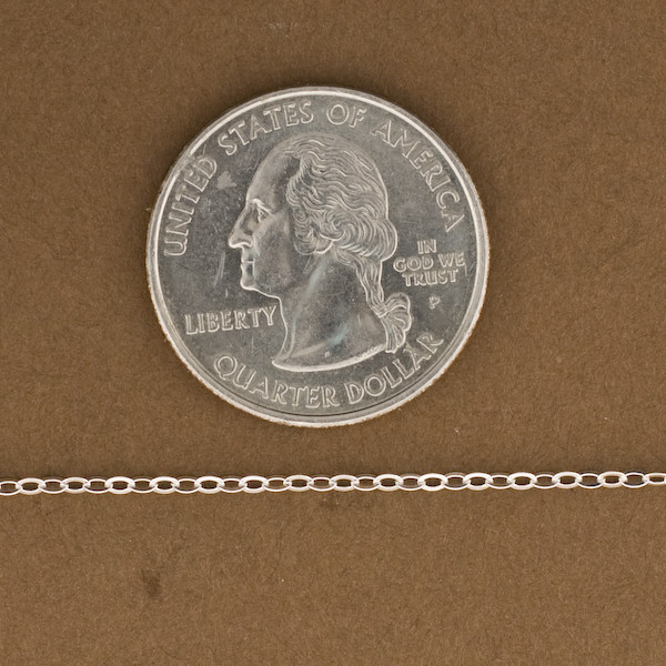 Sterling Silver Cable Chain. Small 925 Cable Chain. Chain by the foot. #1218F