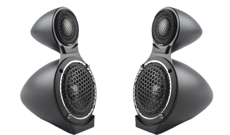 Tweeter & Midrange Speaker Pods Pair A Pillar Dash Mount Mids Highs ABS Plastic
