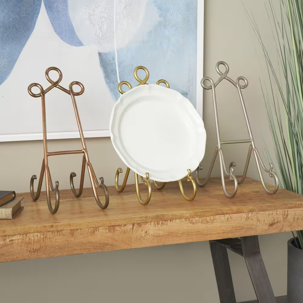 Multi Colored Metal Scroll Easel (3- Pack)