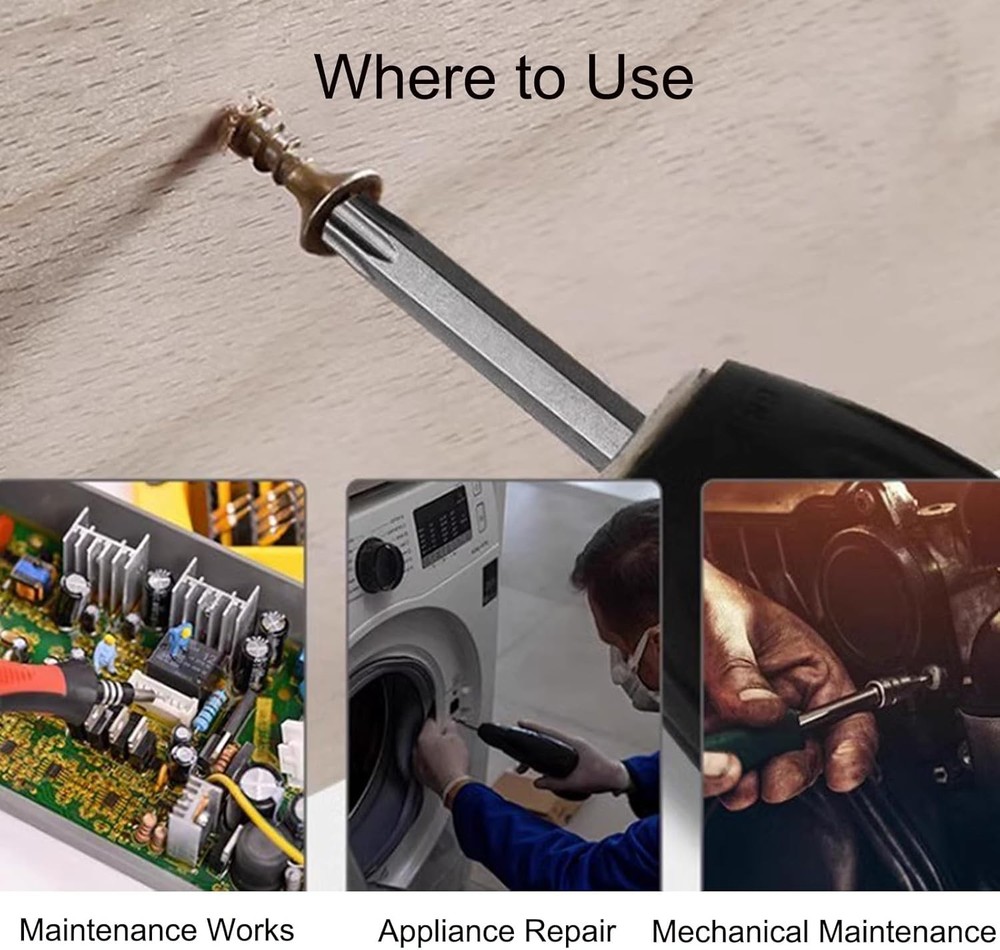 11X Torx Star Head Hex Shank Screwdriver Drill Bit Tool Set Driver Large Torque