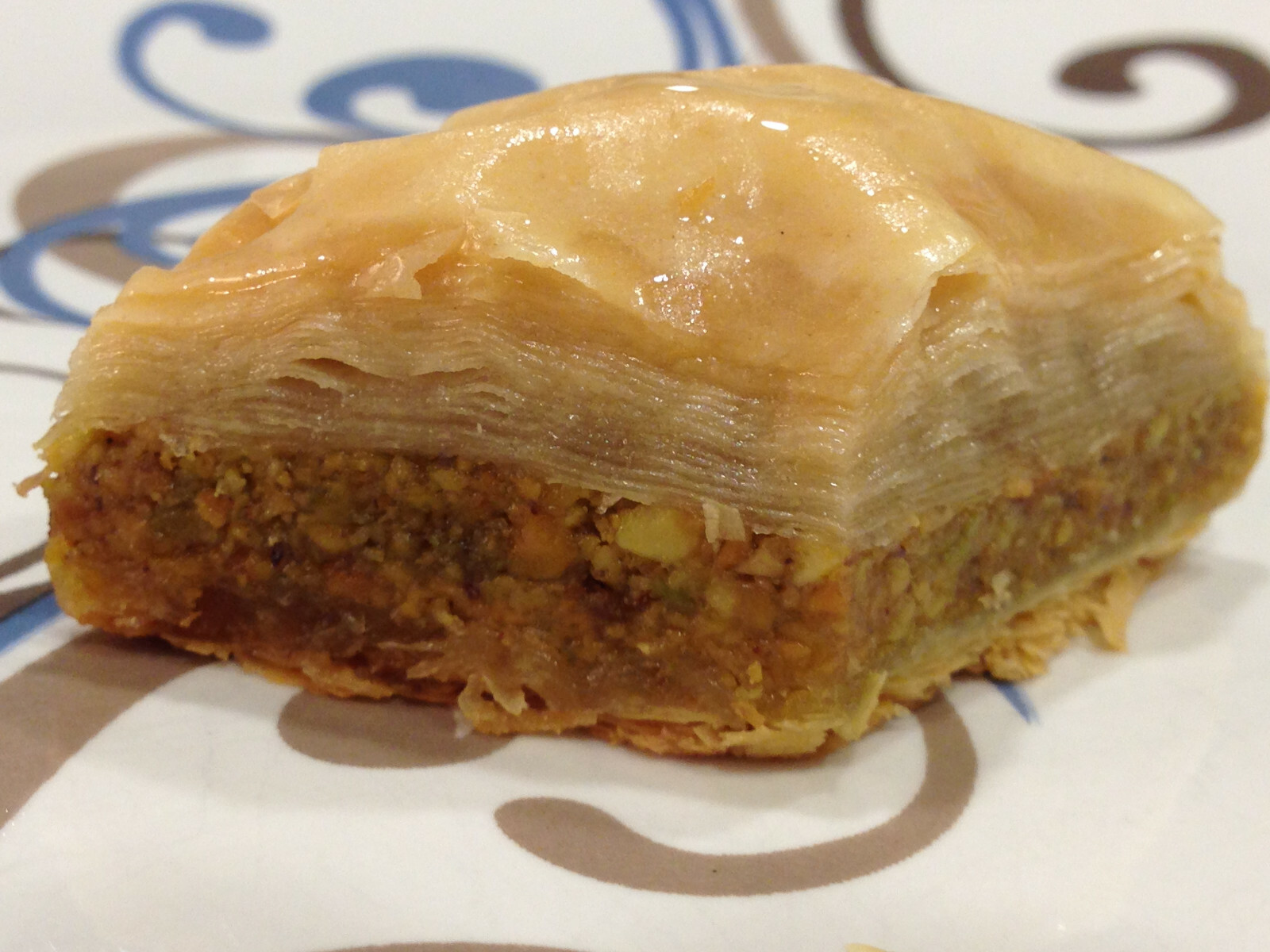 Organic Baklava with Pistachio & RAW Honey! Unique Quality (1LB) (15 Piece)