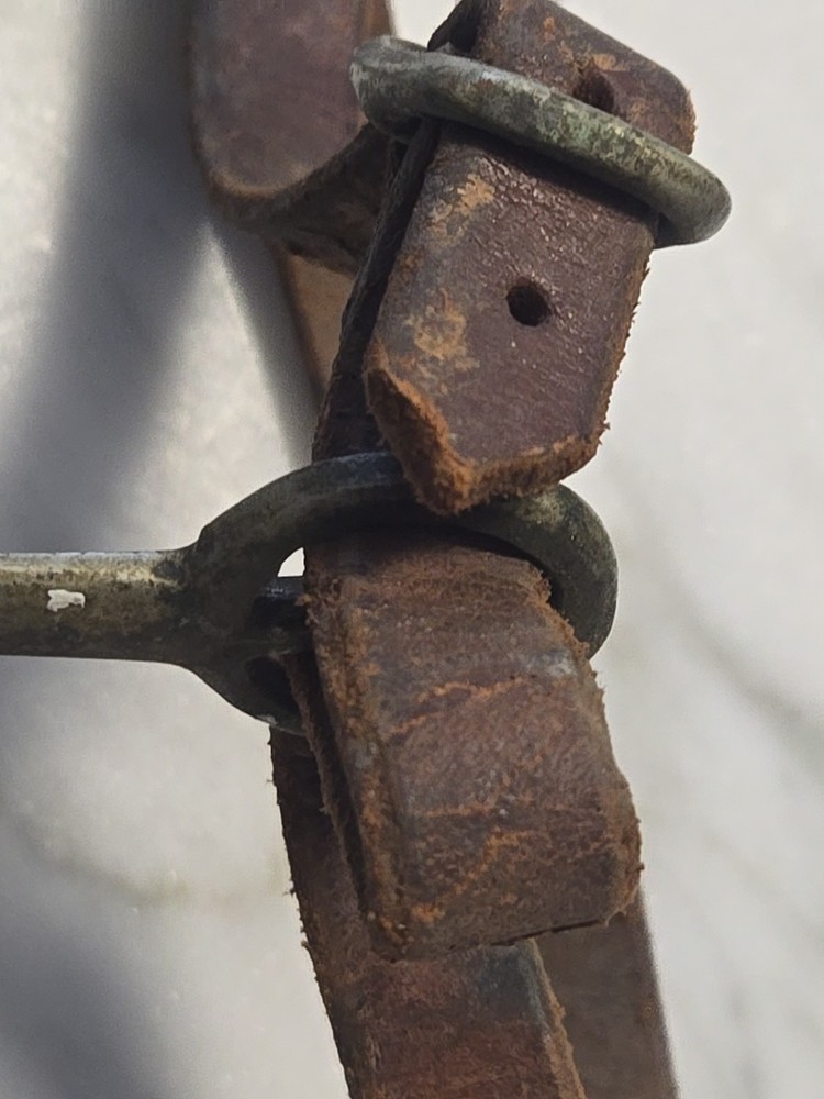 Vintage Solid Nickel Leather Spur